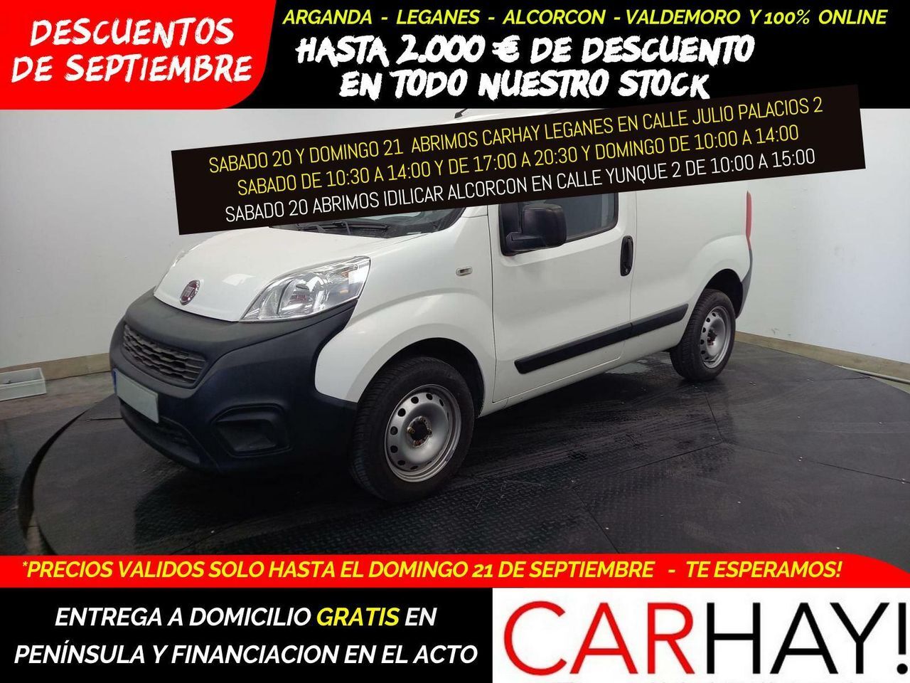 FIAT Fiorino (CARGO BASE 1.4 NATURAL POWER 57KW) en Madrid