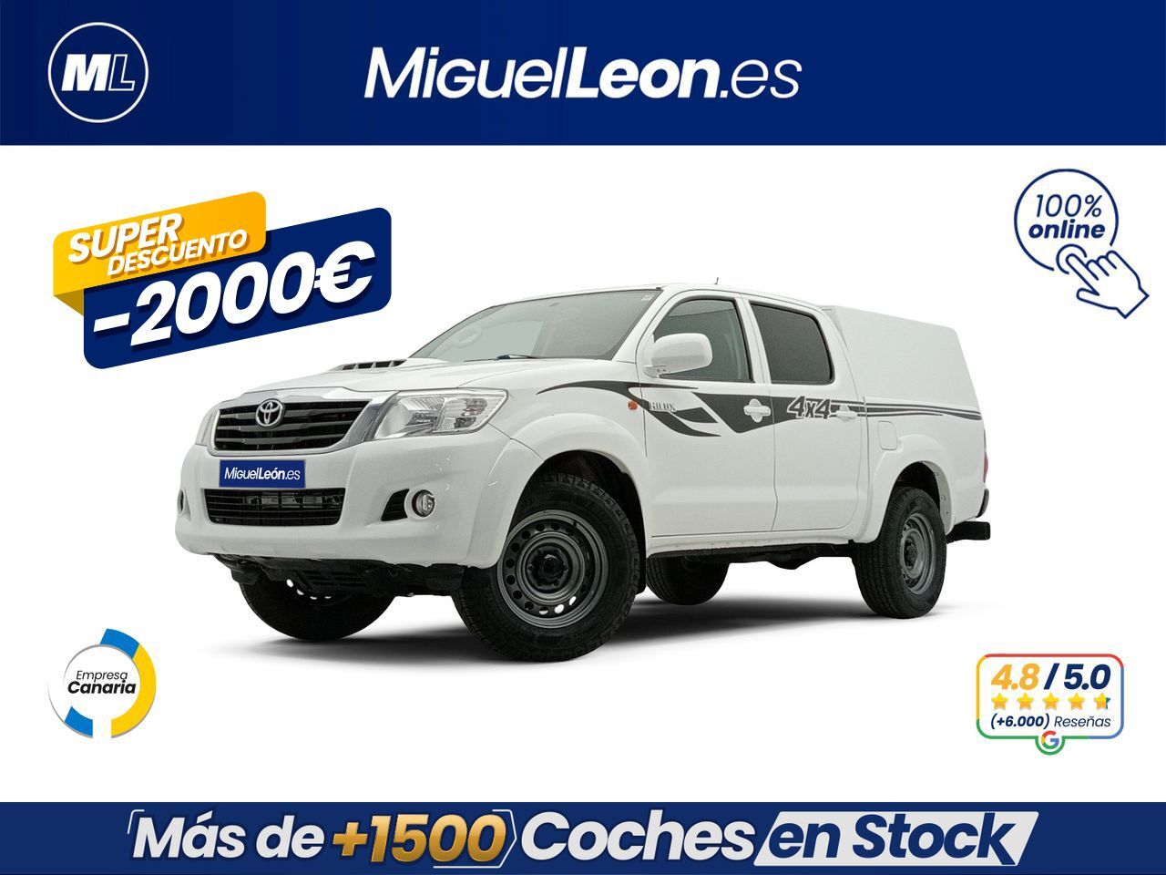 TOYOTA Hilux (2.5 D-4D Cabina Doble GX) en Palmas, Las
