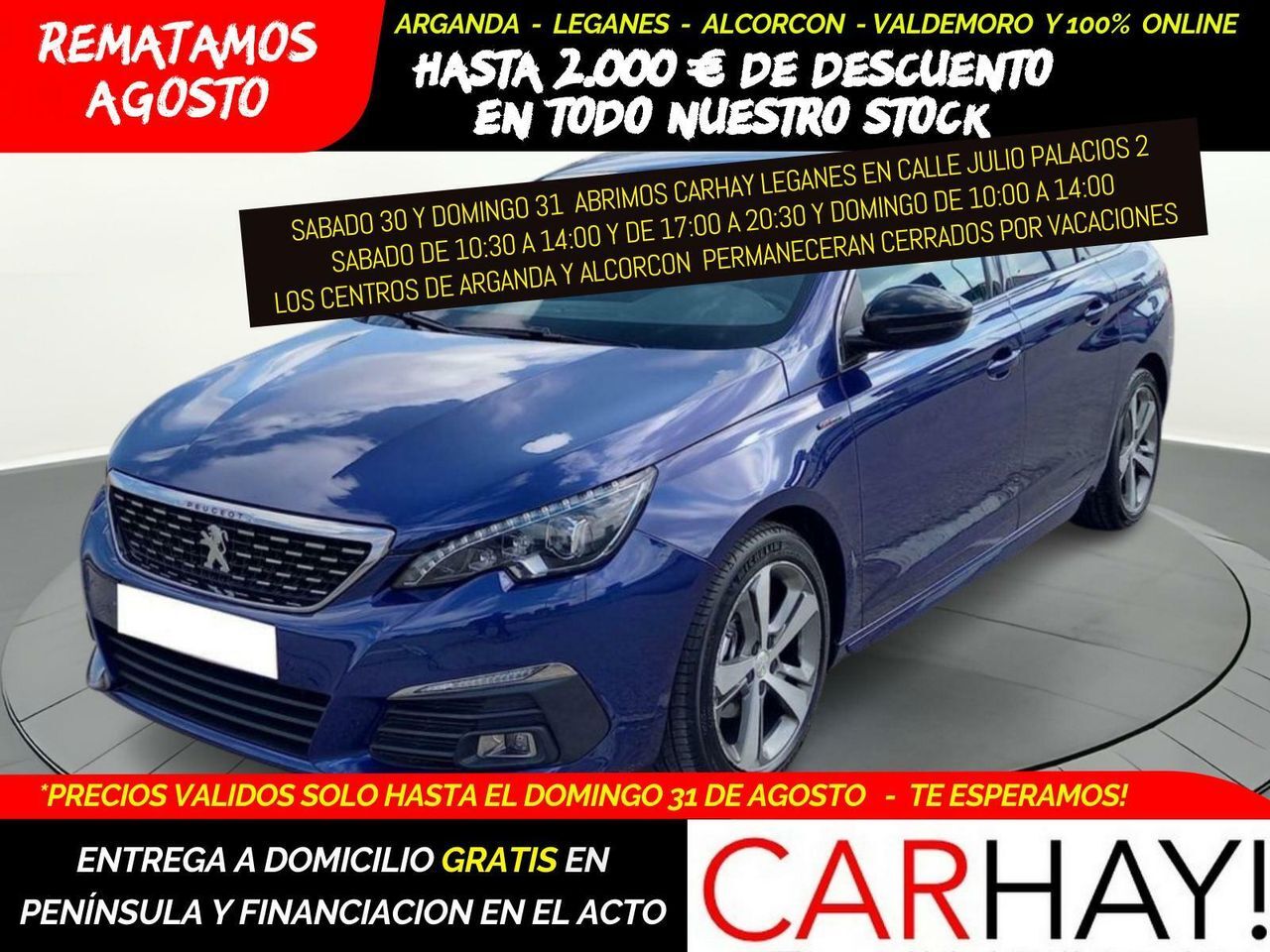 PEUGEOT 308 (SW 1.5 BLUE HDI 130 GT LINE (EU6.2) 5D) en Madrid
