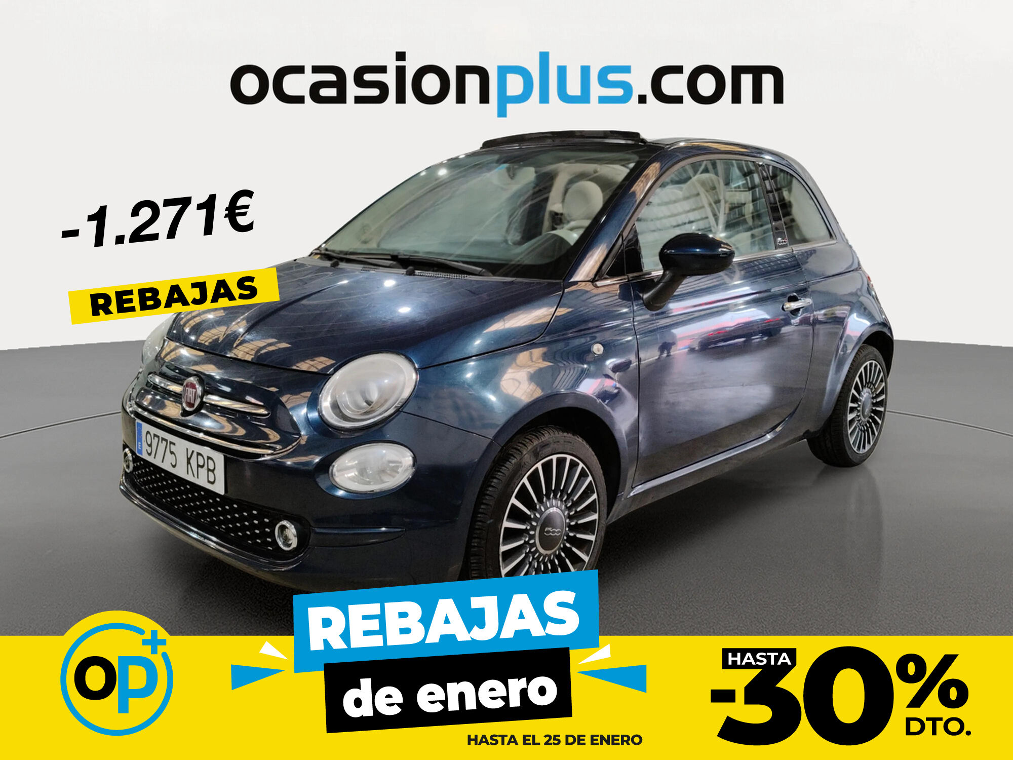 FIAT 500 (1.2 8v Cabrio Lounge 51 kW (69 CV)) en Madrid