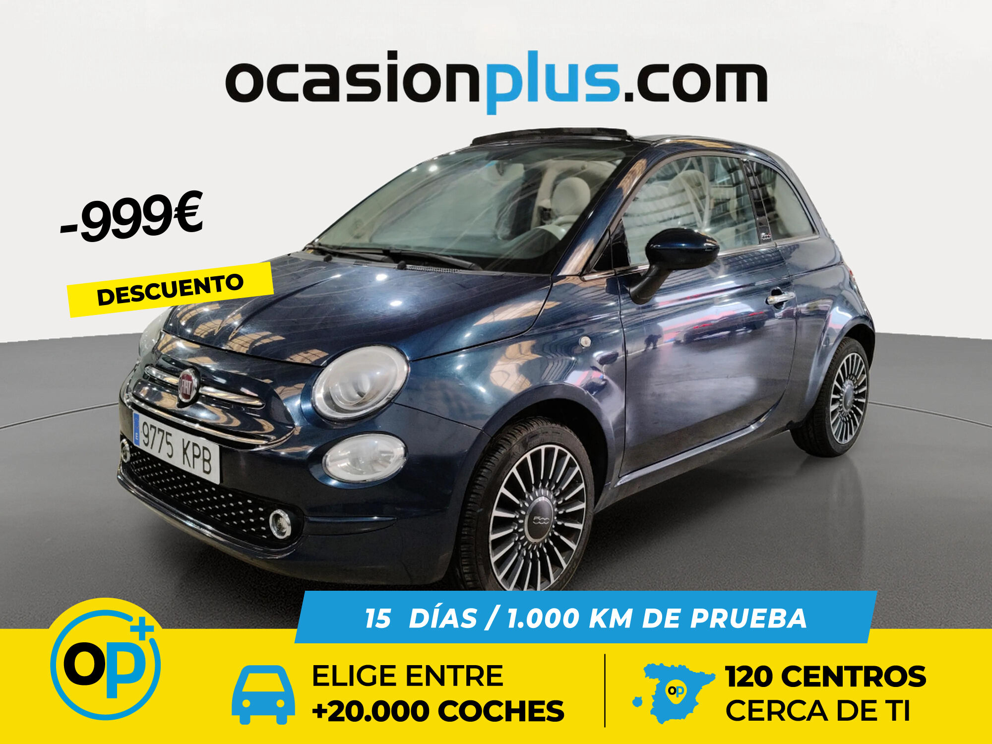 FIAT 500 (1.2 8v Cabrio Lounge 51 kW (69 CV)) en Madrid