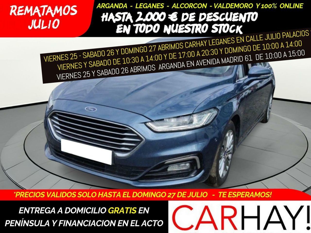 FORD Mondeo (2.0 Hibrido 138kW/187CV Titanium HEV AT) en Madrid