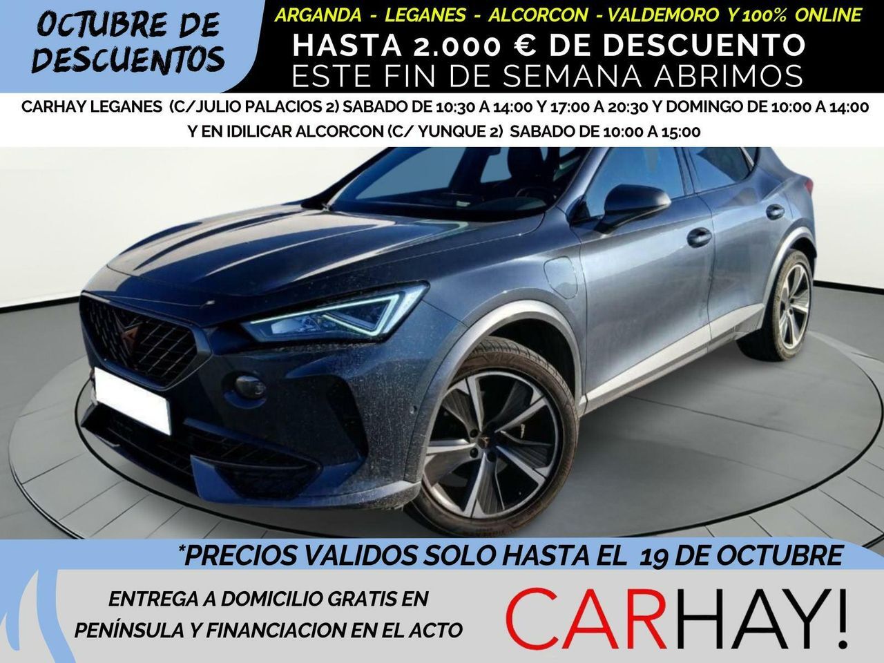 CUPRA Formentor (E-HYBRID 1.4 205CV AT6 E6D) en Madrid