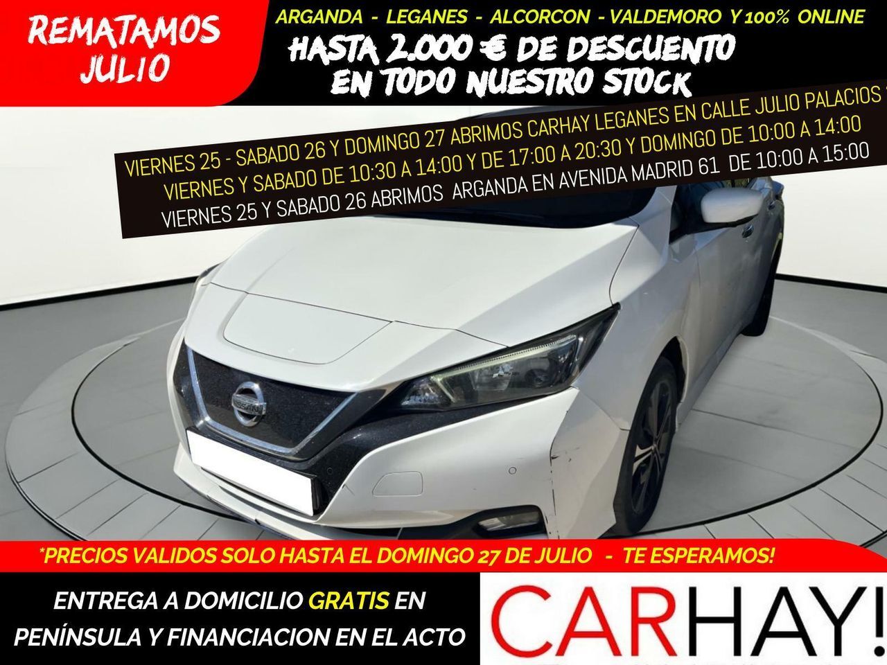 NISSAN Leaf (BERLINA CON PORTÓN 62KWH E+ N-CONNECTA) en Madrid