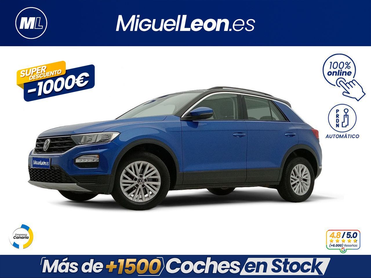 VOLKSWAGEN T-Roc (Advance 1.5 TSI 110kW (150CV) DSG) en Palmas, Las