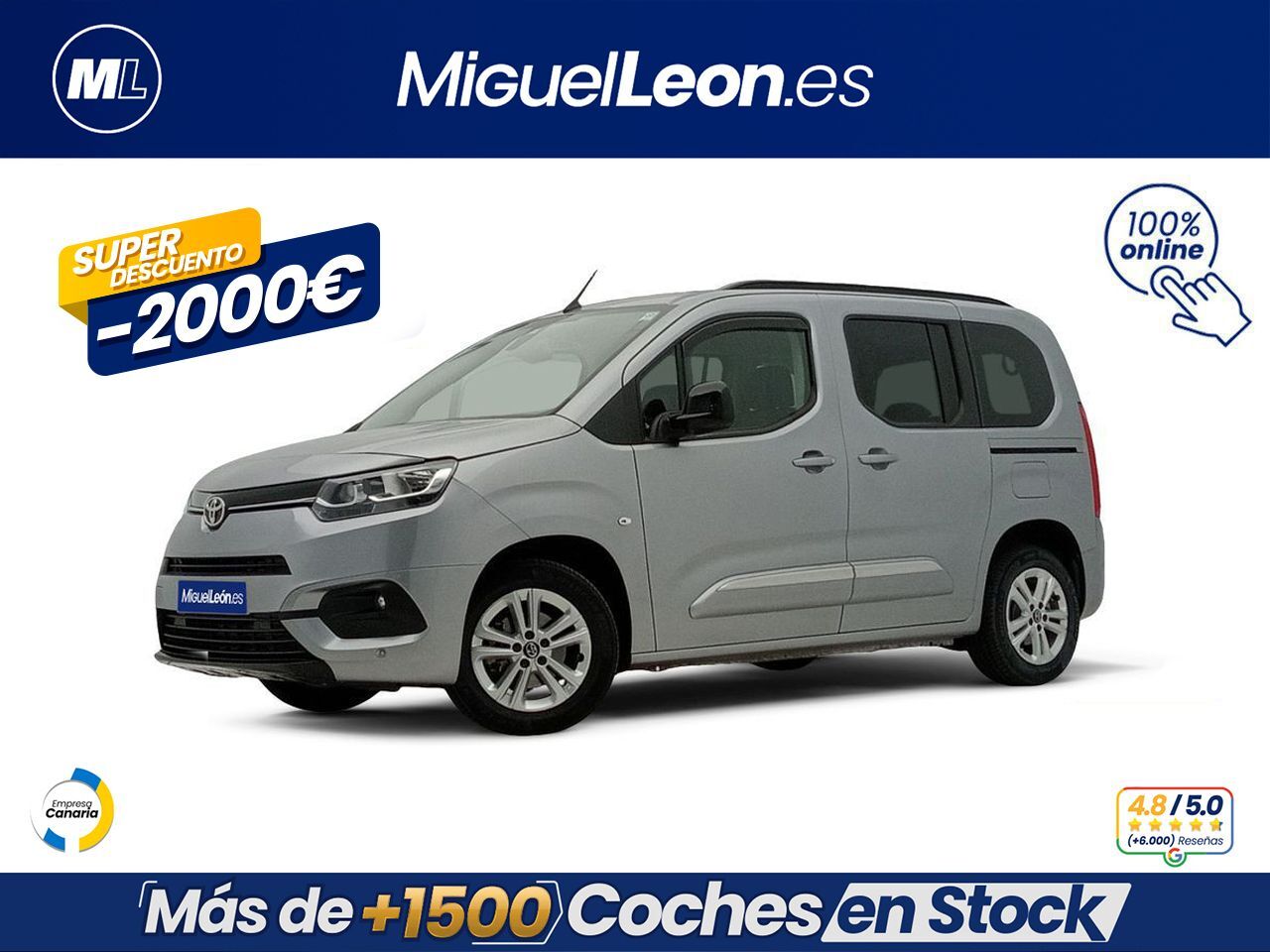 TOYOTA Proace City Verso (1.2 81kW (110CV) Family Active L1) en Palmas, Las