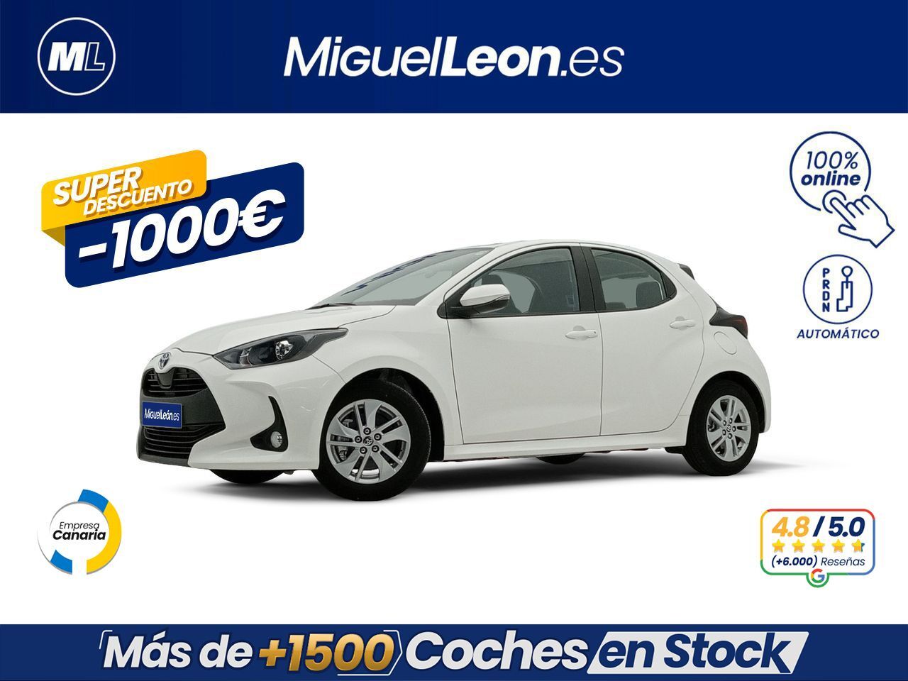 TOYOTA Yaris (1.5 120H Active Tech) en Palmas, Las
