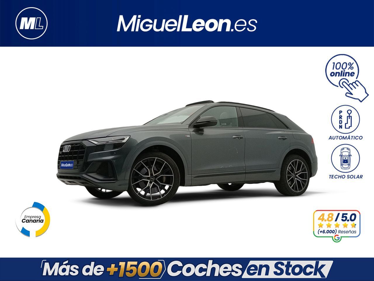 AUDI Q8 (55 TFSIe 280kW Black L quattro tiptronic) en Palmas, Las