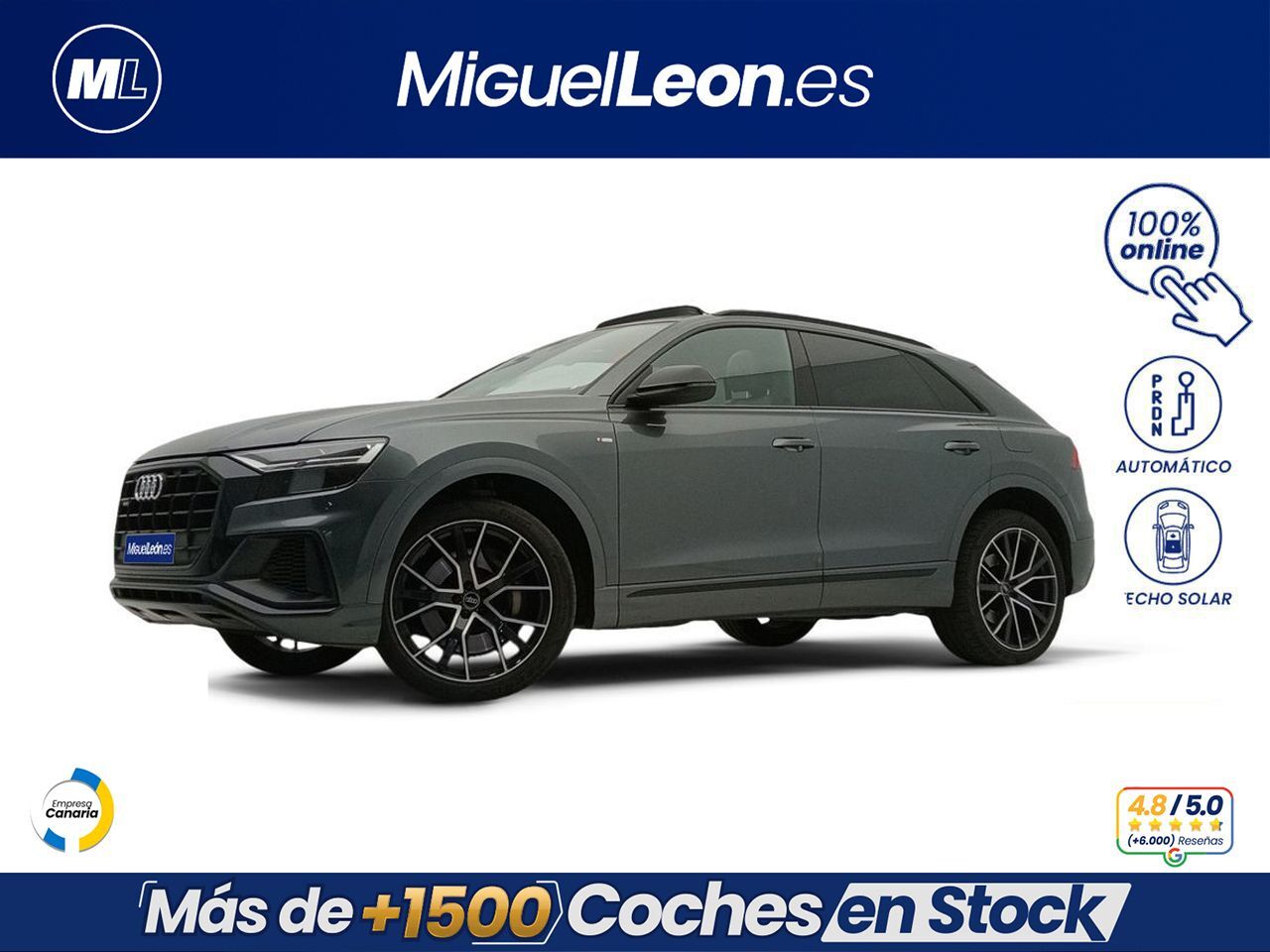 AUDI Q8 (55 TFSIe 280kW Black L quattro tiptronic) en Palmas, Las