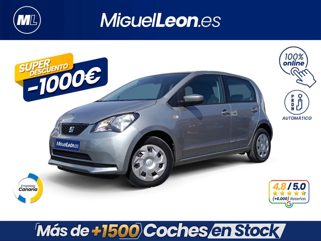 SEAT Mii (1.0 55kW (75CV) Cosmopolitan Auto) en Palmas, Las