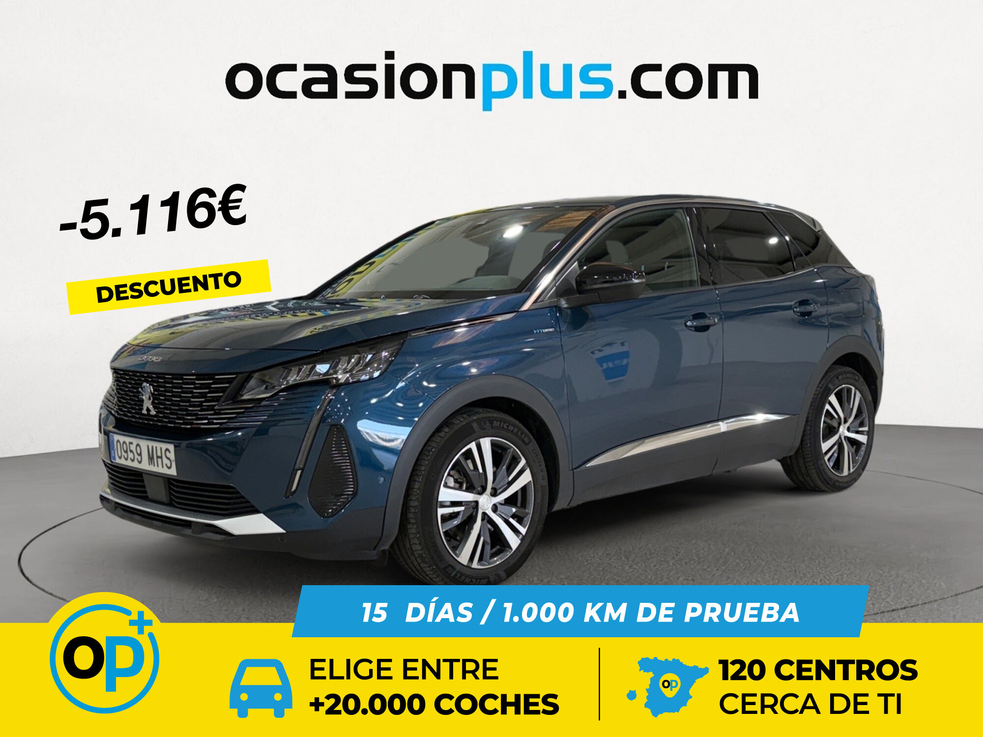 PEUGEOT 3008 (Hybrid 225 Allure Pack e-EAT8 165 kW (225 CV)) en Madrid
