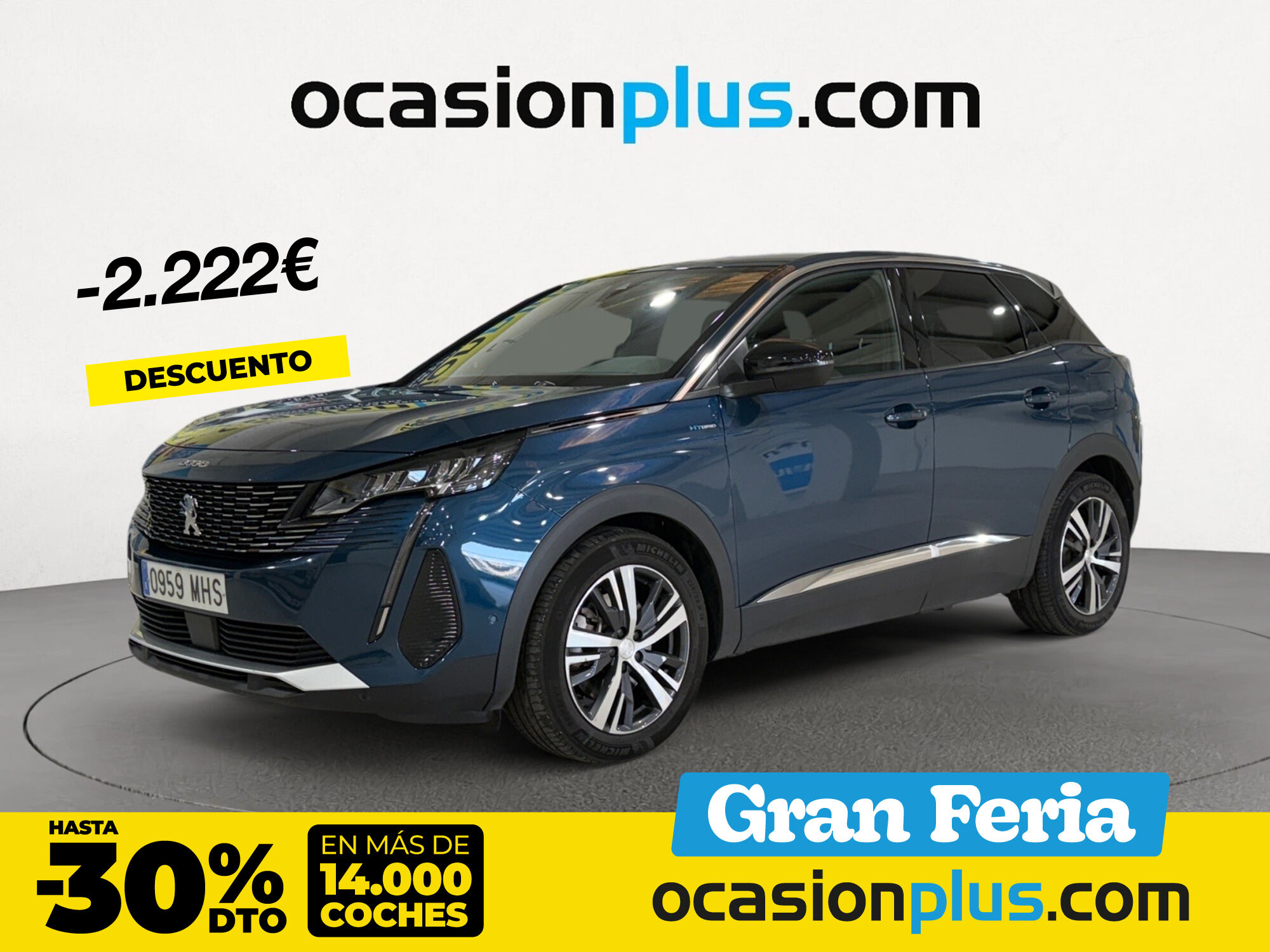 PEUGEOT 3008 (Hybrid 225 Allure Pack e-EAT8 165 kW (225 CV)) en Madrid