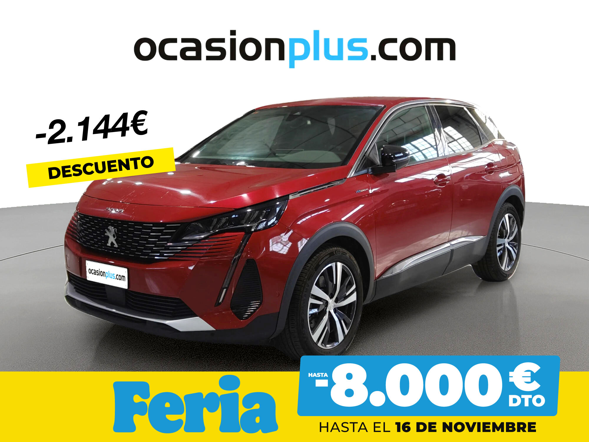 PEUGEOT 3008 (Hybrid 300 Allure Pack e-EAT8 221 kW (300 CV)) en Madrid