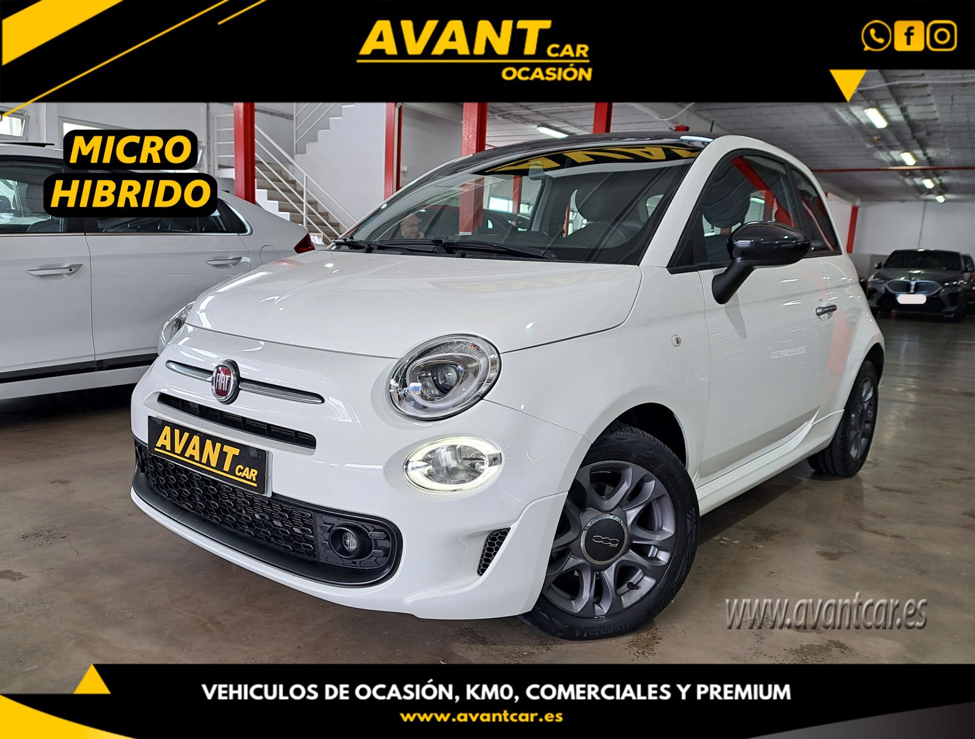 FIAT 500 (1.0 Hybrid Connect 52kW) en Palmas, Las