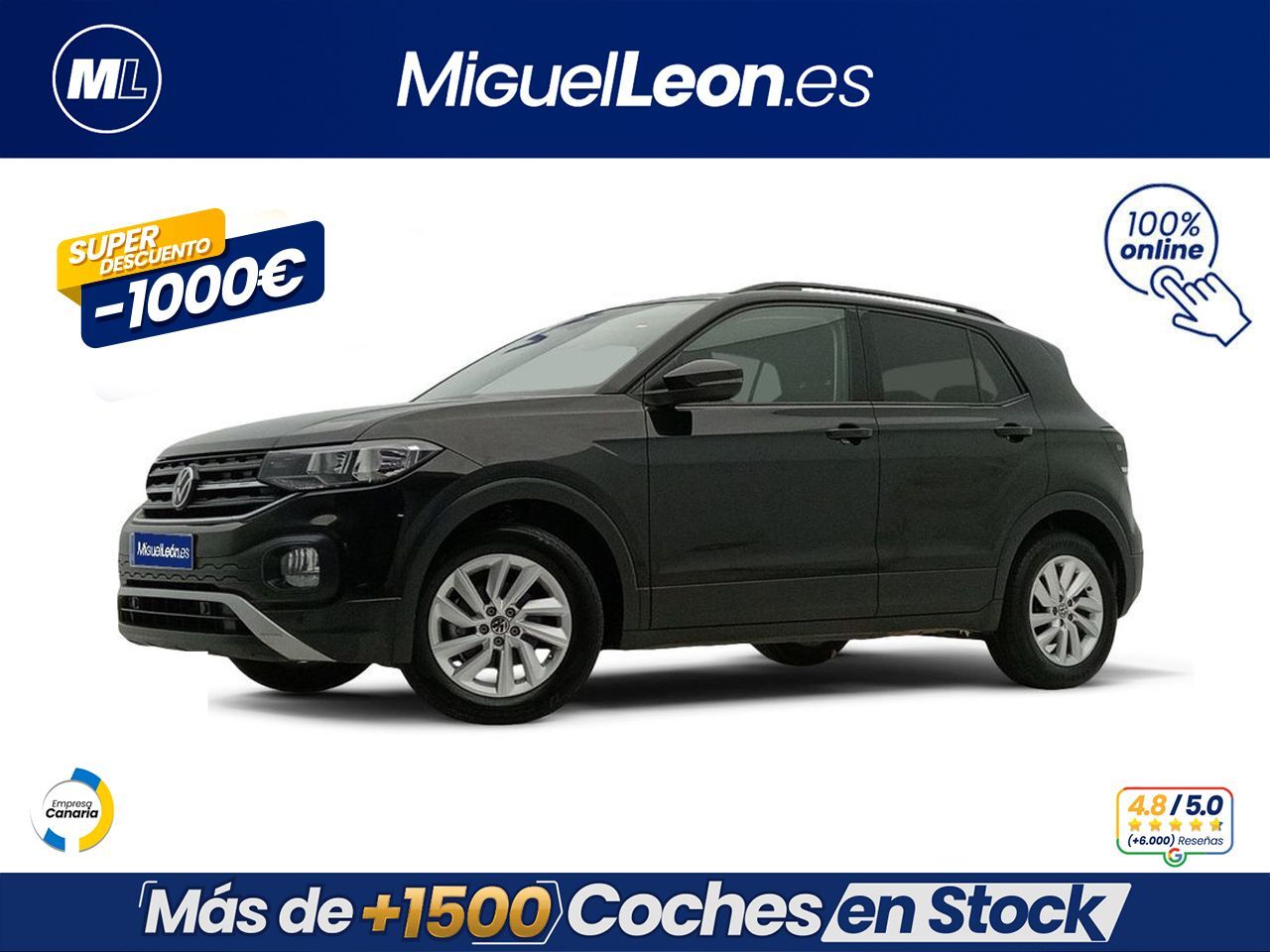 VOLKSWAGEN T-Cross (Advance 1.0 TSI 70kW (95CV)) en Palmas, Las
