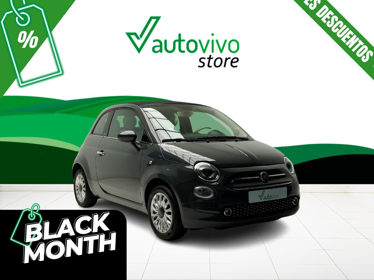 FIAT 500 (CABRIO LOUNGE 1.2 69 CV 2P) en Barcelona