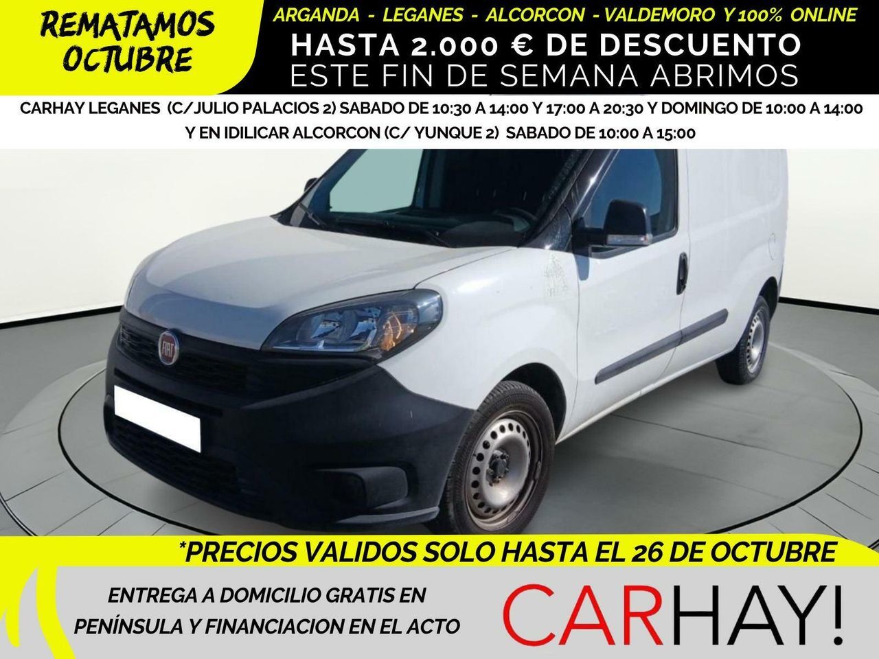 FIAT Dobló (CARGO MAXI BASE PLUS 1.4 TJET 89KW GNC) en Madrid