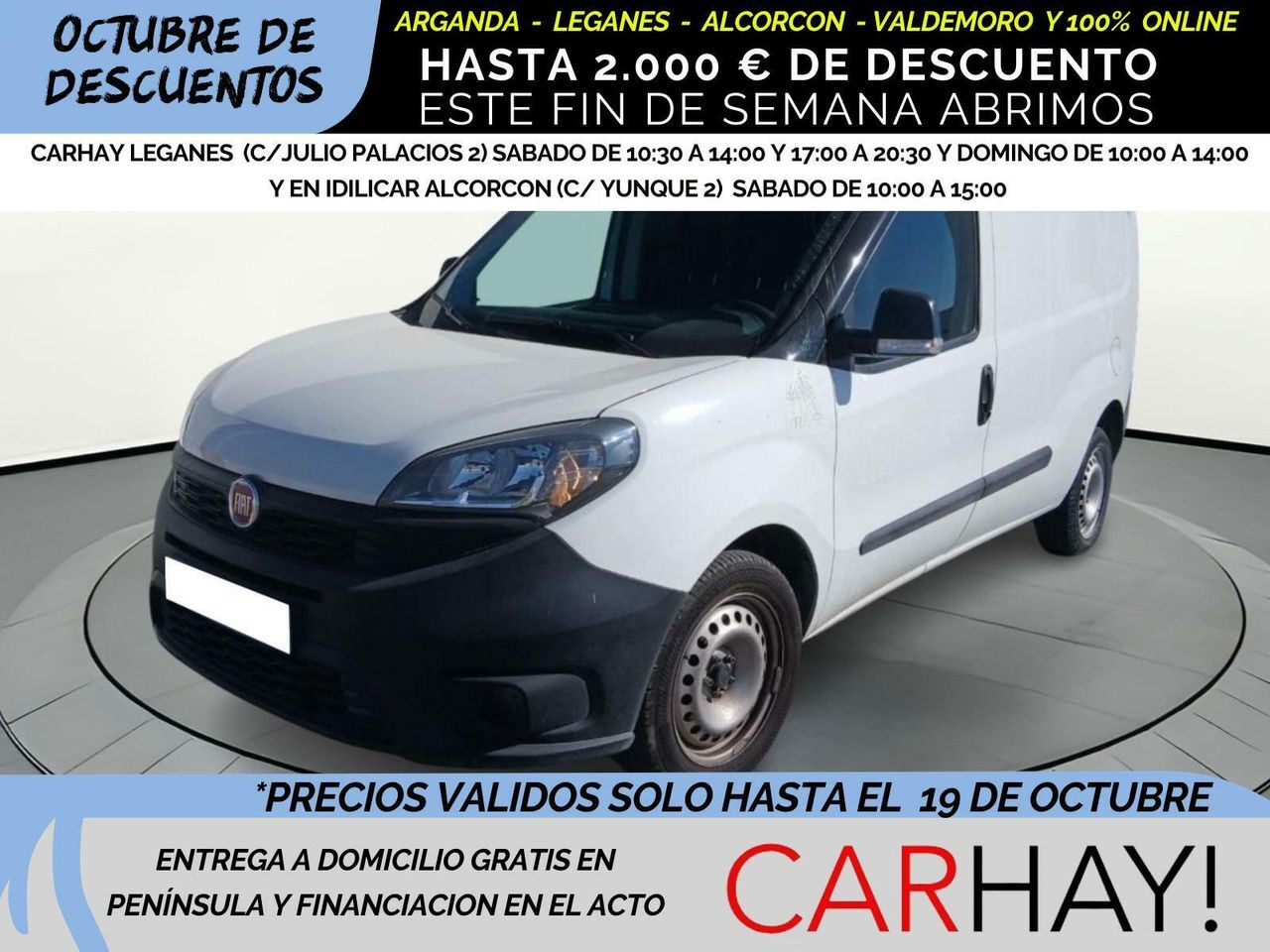 FIAT Dobló (CARGO MAXI BASE PLUS 1.4 TJET 89KW GNC) en Madrid