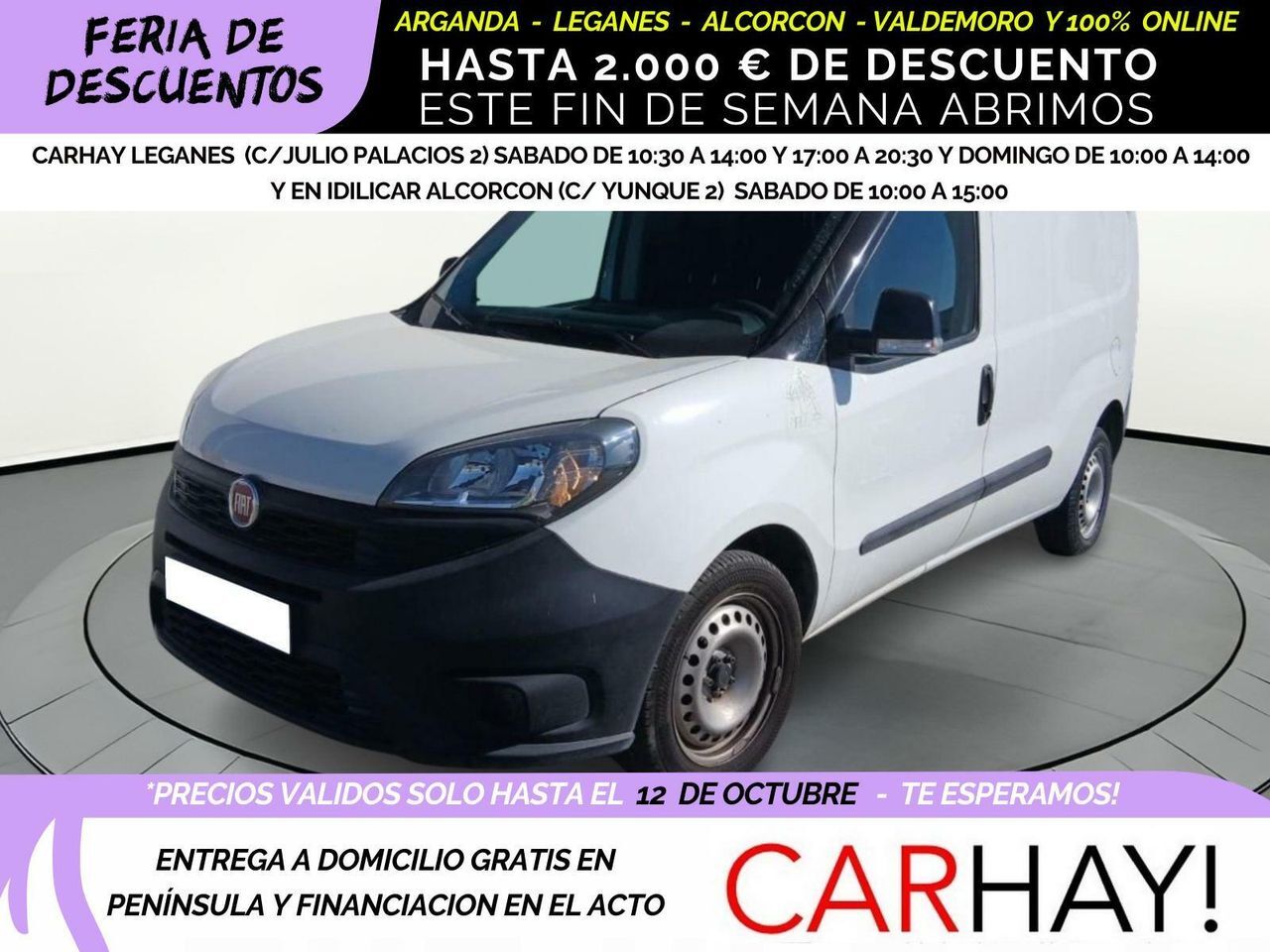 FIAT Dobló (CARGO MAXI BASE PLUS 1.4 TJET 89KW GNC) en Madrid