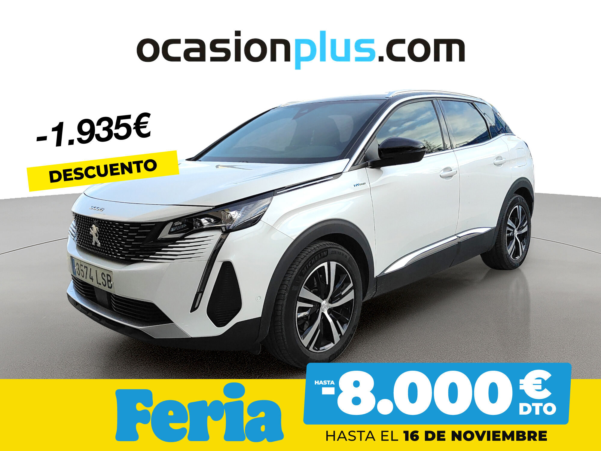 PEUGEOT 3008 (Hybrid 225 GT e-EAT8 165 kW (225 CV)) en Madrid