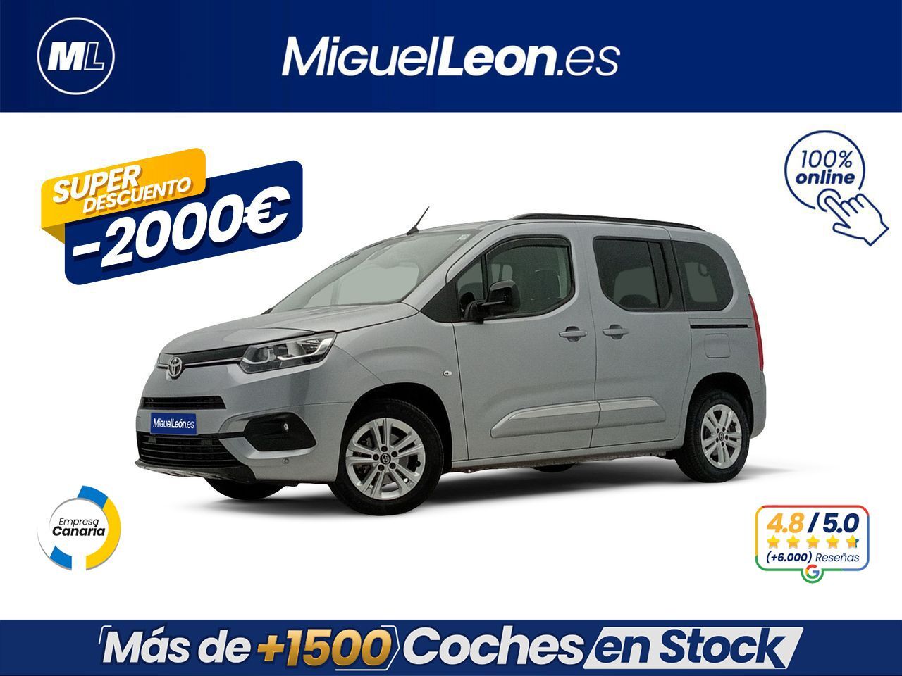 TOYOTA Proace City Verso (1.2 81kW (110CV) Family Active L1) en Palmas, Las