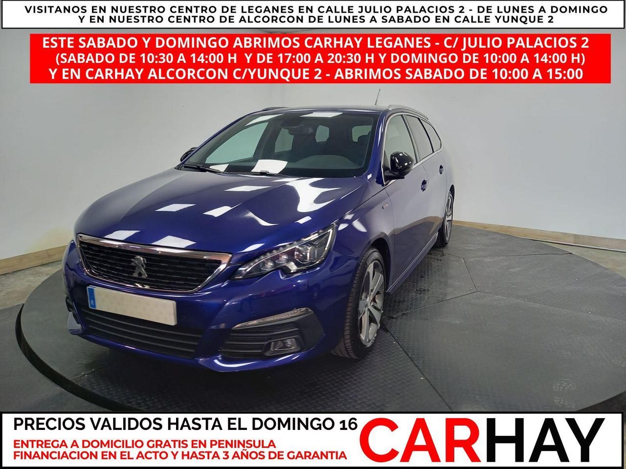 PEUGEOT 308 (SW 1.5 BLUE HDI 130 GT LINE (EU6.2) 5D) en Madrid