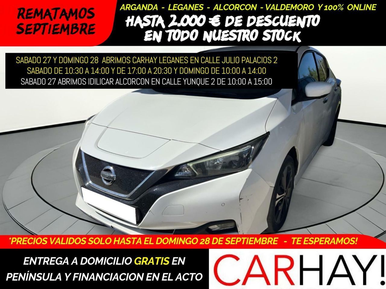 NISSAN Leaf (BERLINA CON PORTÓN 62KWH E+ N-CONNECTA) en Madrid