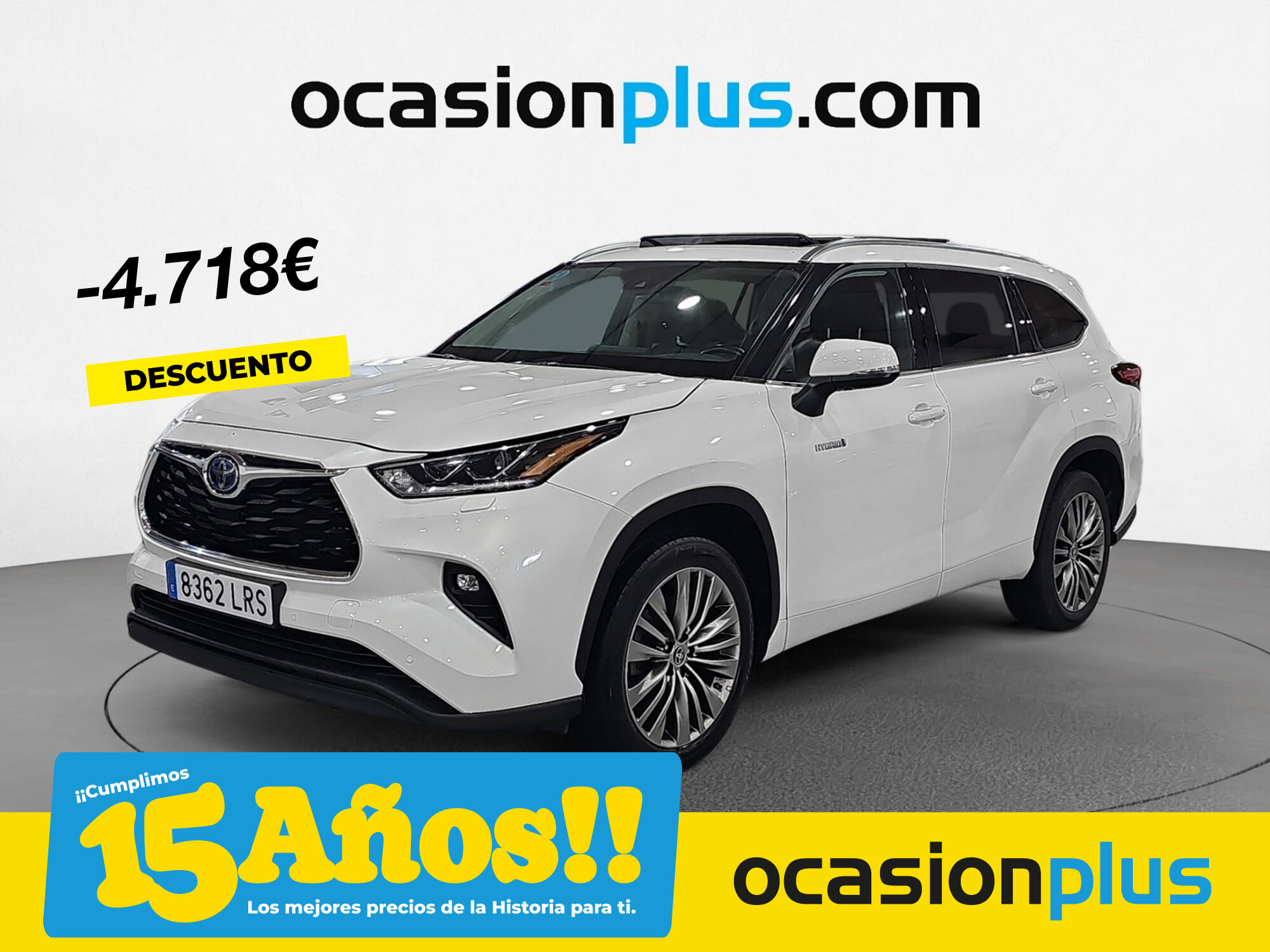 TOYOTA Highlander (2.5 Advance Techo Panorámico 181 kW (246 CV)) en Madrid