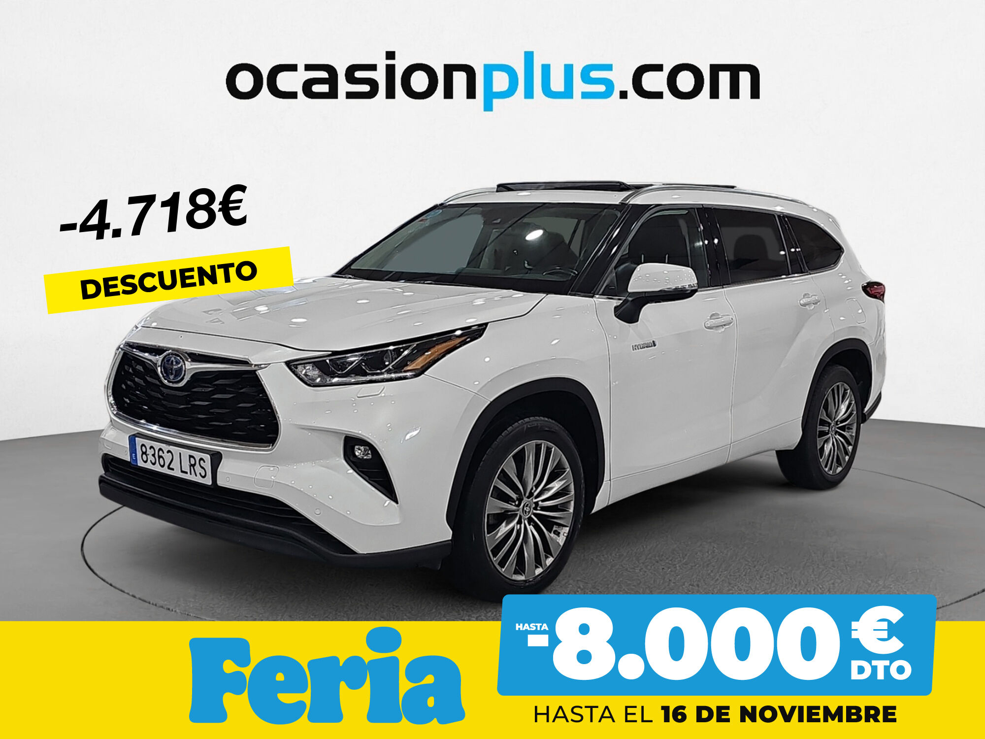 TOYOTA Highlander (2.5 Advance Techo Panorámico 181 kW (246 CV)) en Madrid