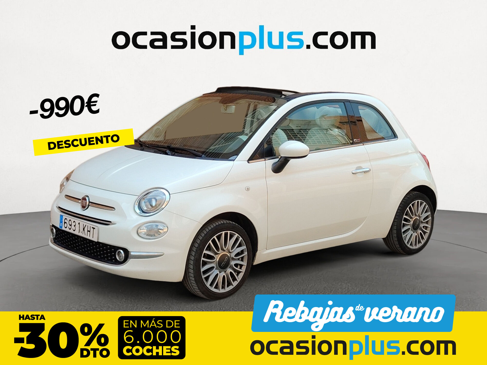 FIAT 500 (1.2 8v Cabrio Lounge 51 kW (69 CV)) en Madrid