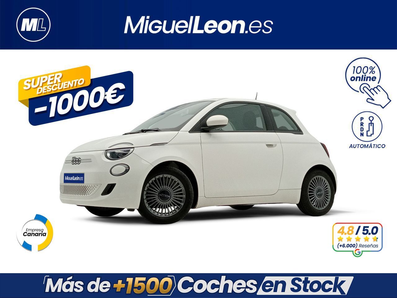 FIAT 500 (Action Hb 185km 70kW (95CV)) en Palmas, Las