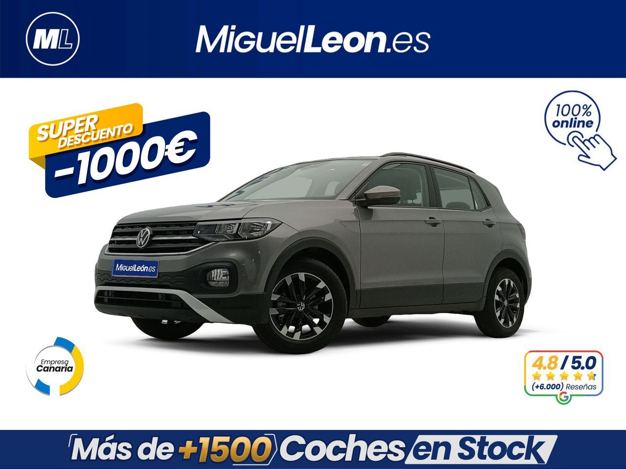VOLKSWAGEN T-Cross (Advance 1.0 TSI 70kW (95CV)) en Palmas, Las