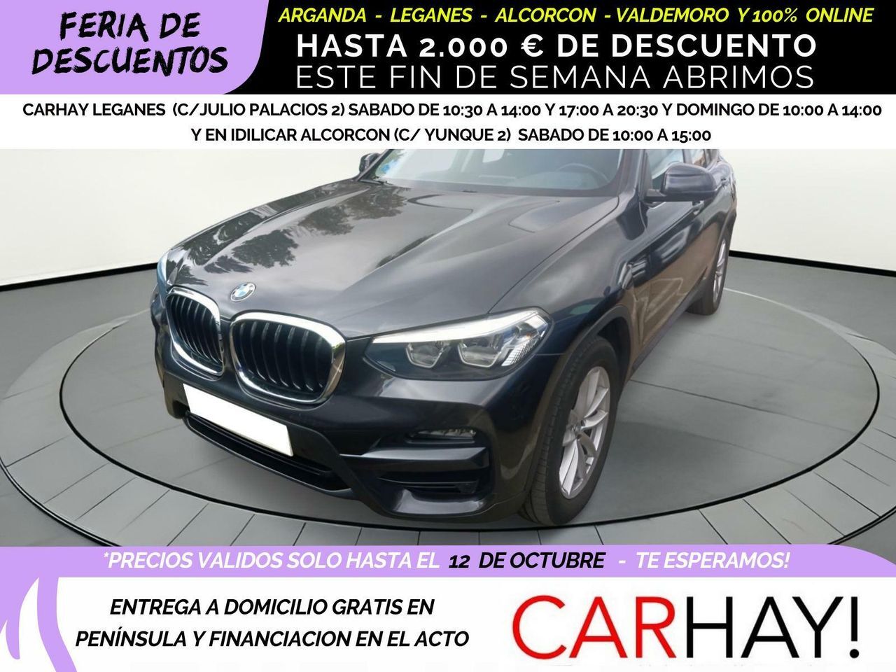 BMW X3 (XDRIVE 30 E XLINE 2.0 290CV AT8 E6D) en Madrid