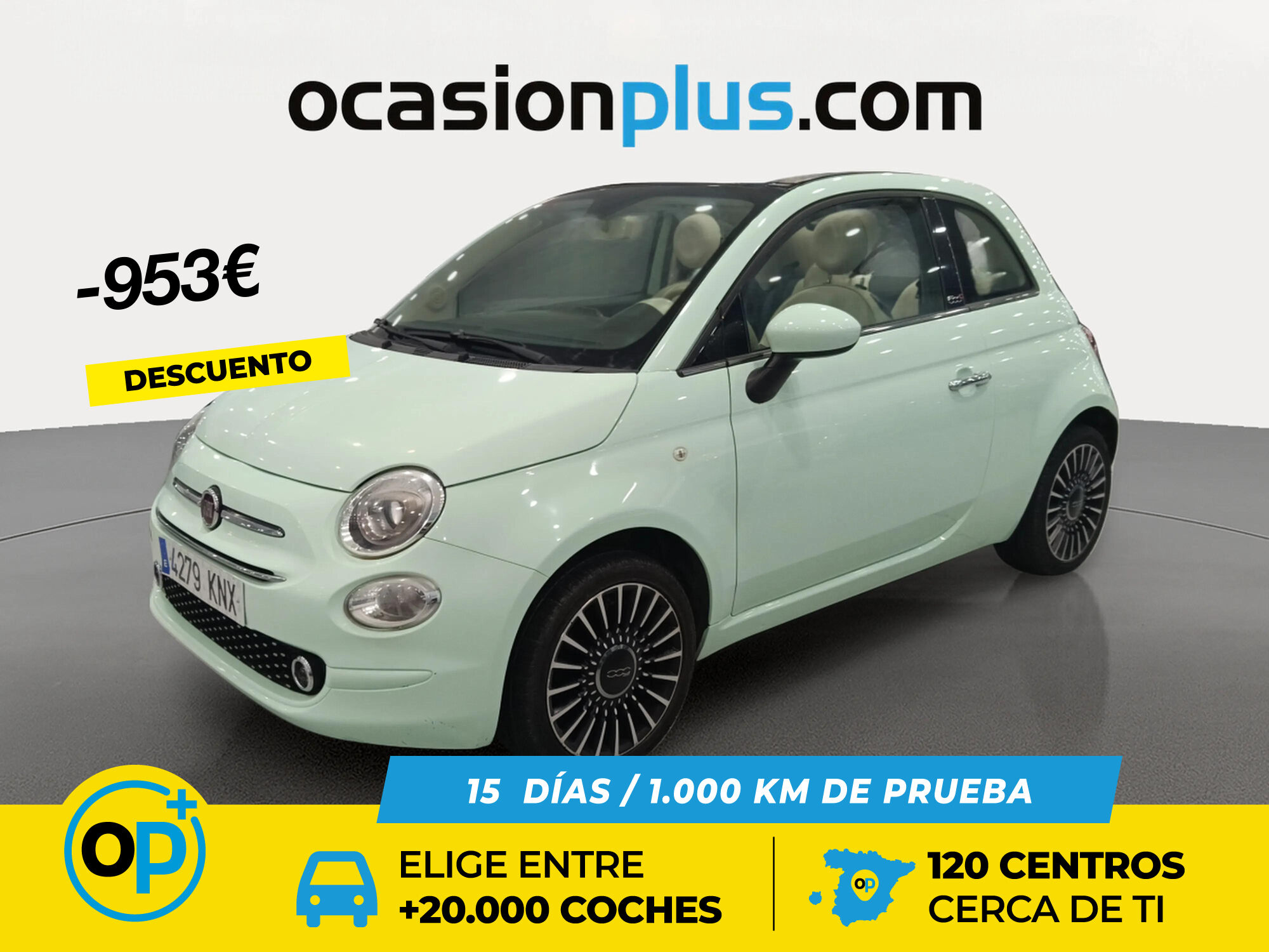 FIAT 500 (1.2 8v Cabrio Lounge 51 kW (69 CV)) en Madrid