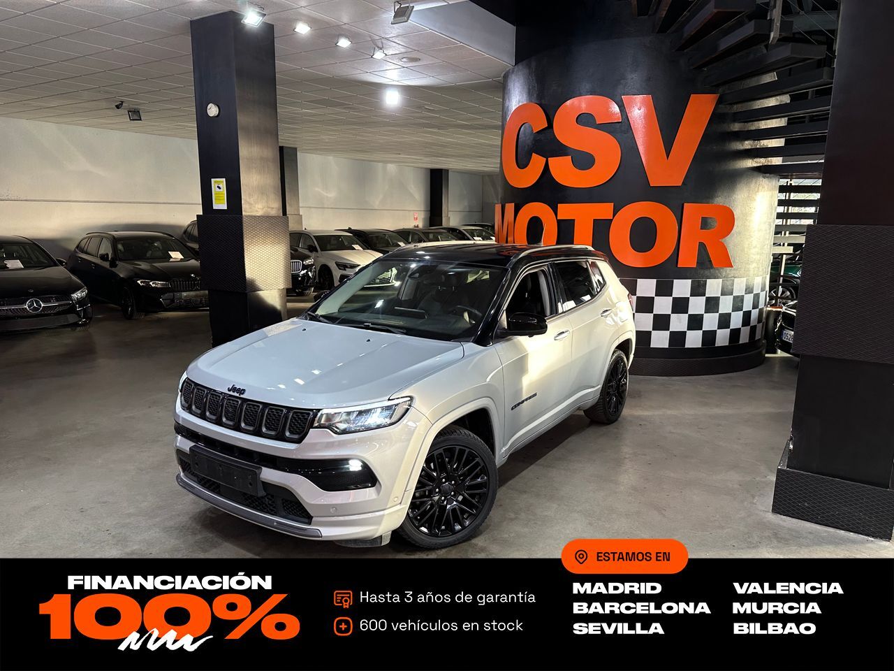JEEP Compass (4Xe 1.3 PHEV 177kW (240CV) S AT AWD) en Madrid