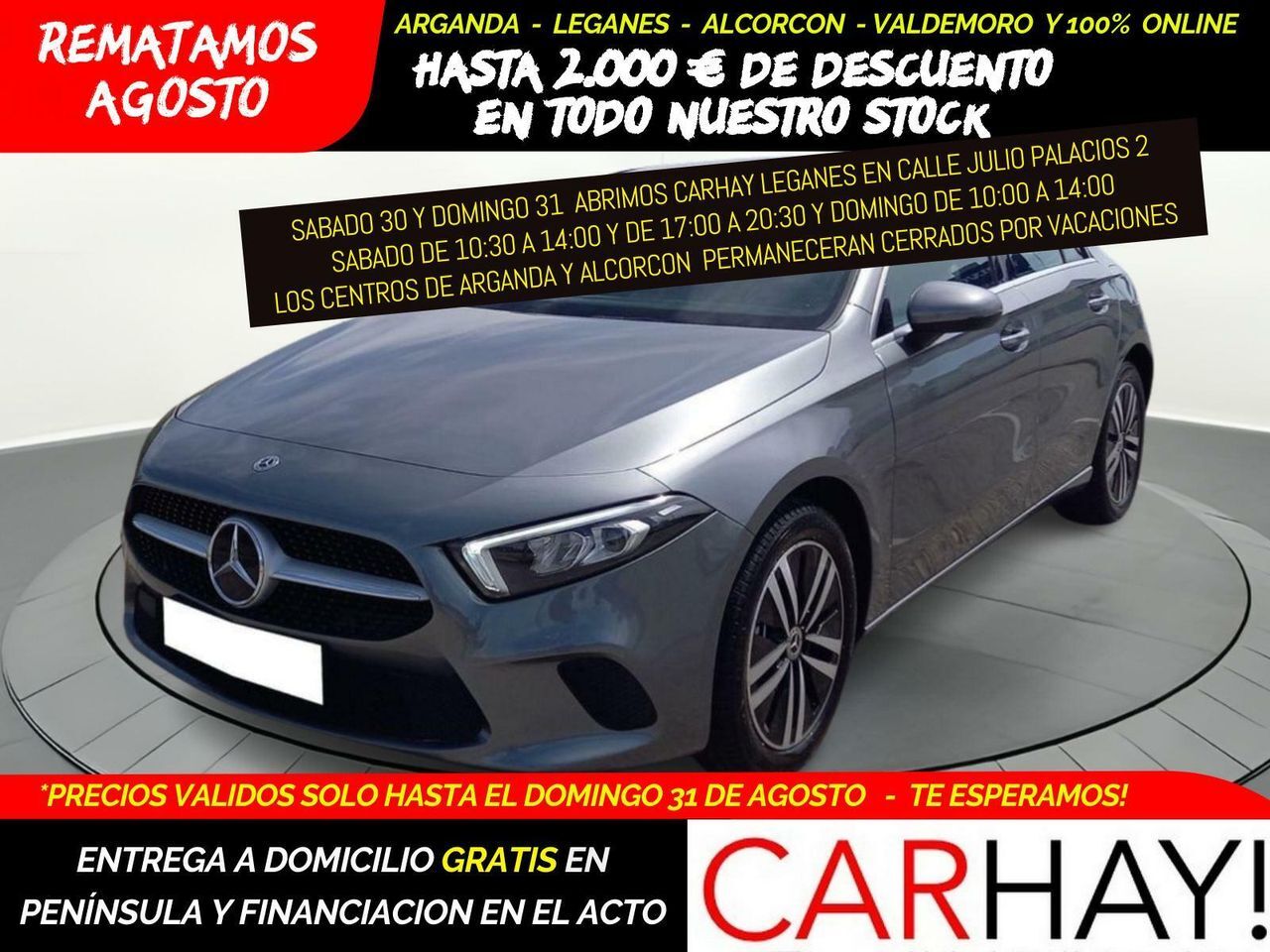 MERCEDES Clase A (250 E (177.086) 1.3 220CV AT8 E6D) en Madrid