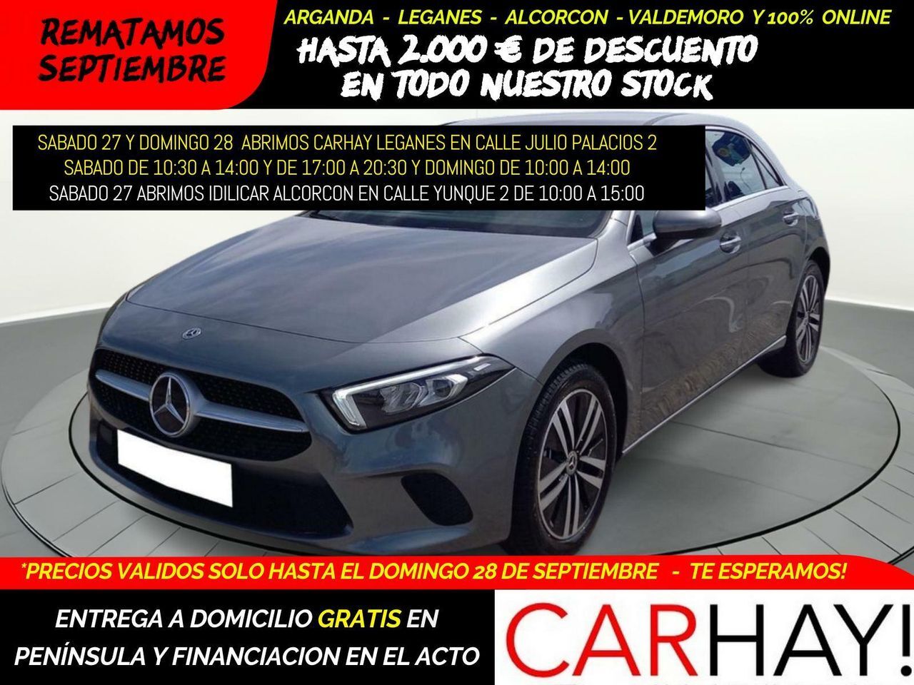 MERCEDES Clase A (250 E (177.086) 1.3 220CV AT8 E6D) en Madrid