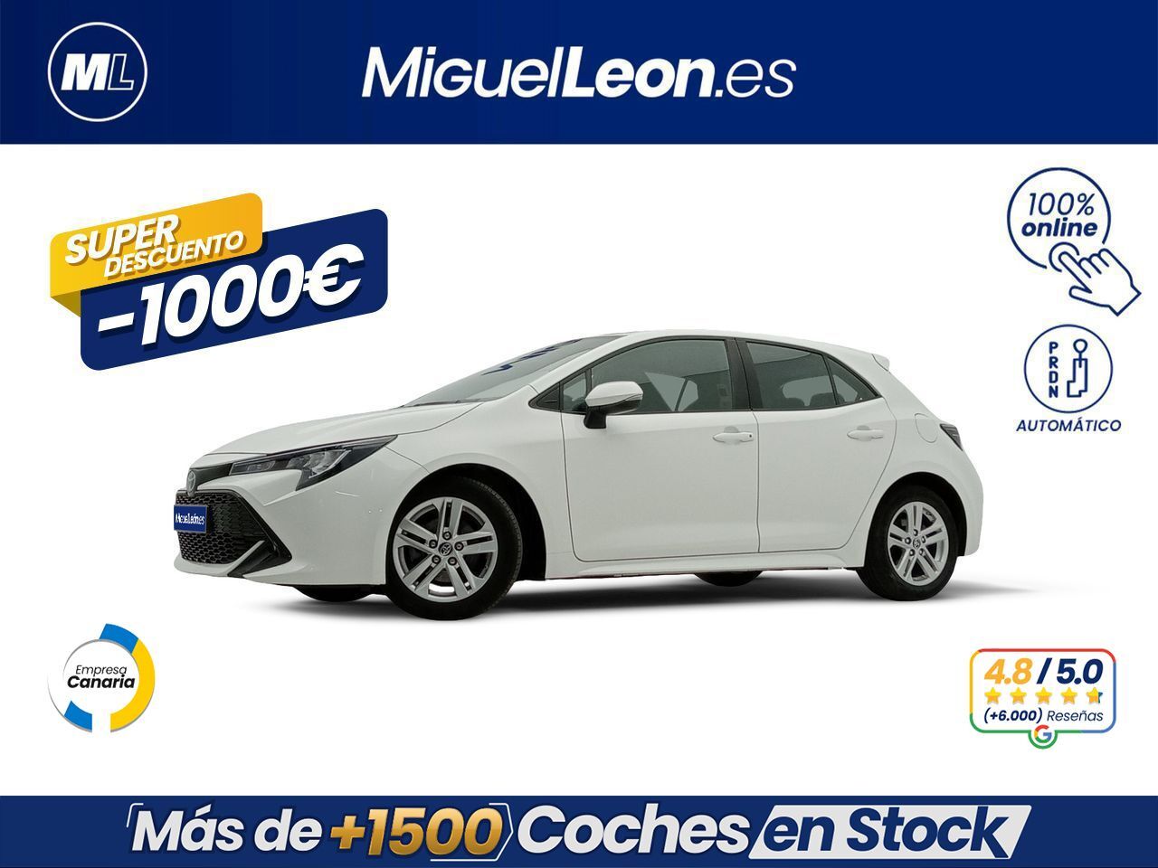 TOYOTA Corolla (1.8 125H ACTIVE TECH E-CVT) en Palmas, Las