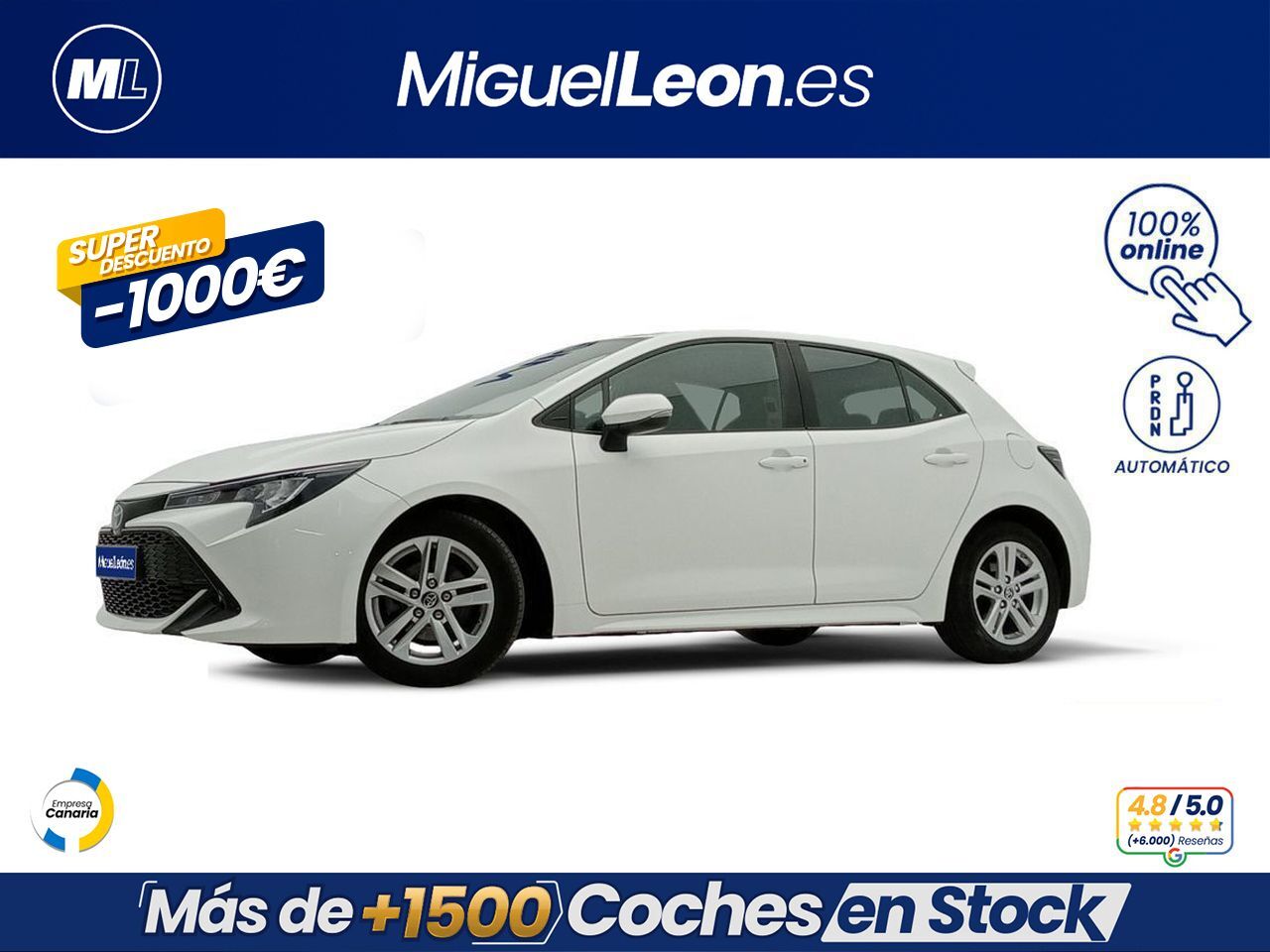 TOYOTA Corolla (1.8 125H ACTIVE TECH E-CVT) en Palmas, Las