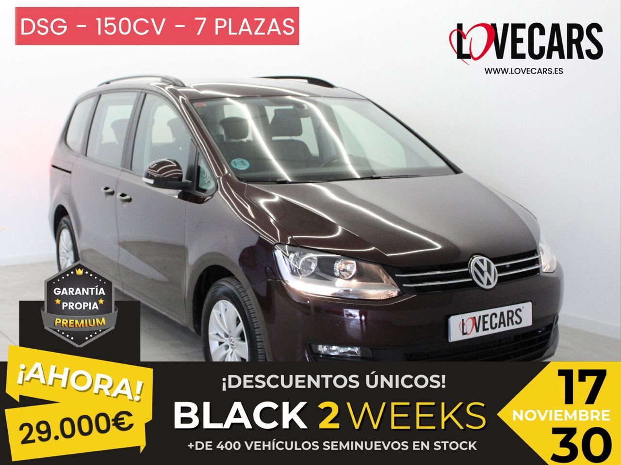 VOLKSWAGEN Sharan (Edition 2.0 TDI 110kW (150CV) DSG) en Pontevedra