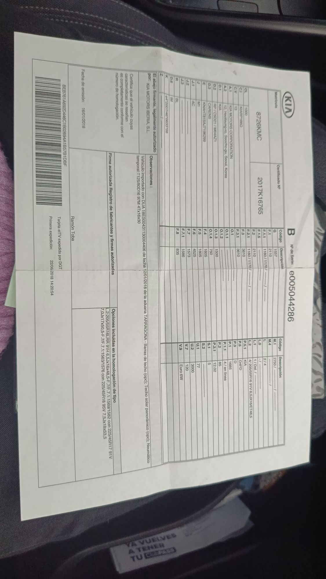 Foto del KIA Carens 1.7CRDi VGT Eco-Dynamics Concept