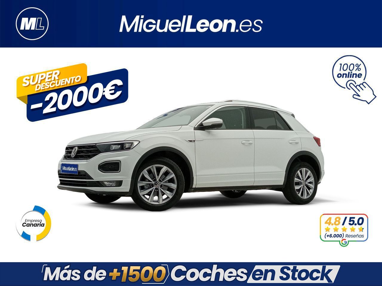 VOLKSWAGEN T-Roc (R-Line 1.5 TSI 110kW (150CV)) en Palmas, Las