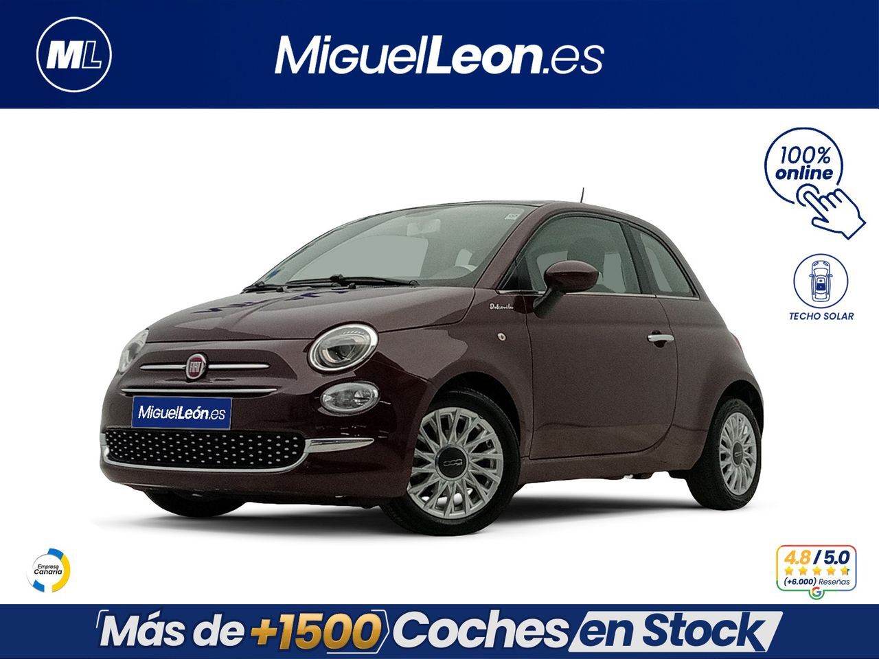 FIAT 500 (Dolcevita 1.0 Hybrid 51KW (70 CV)) en Palmas, Las