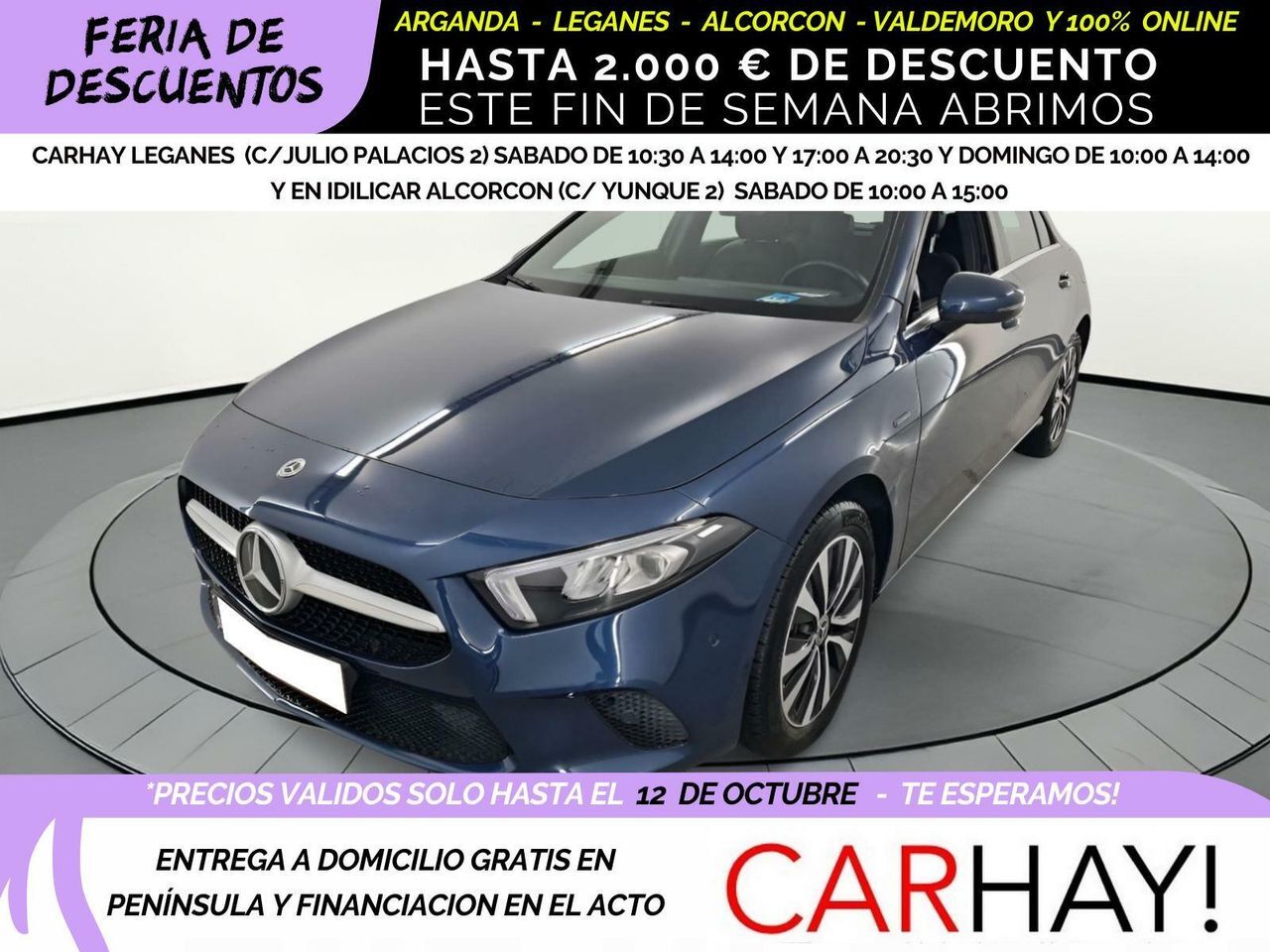 MERCEDES Clase A (1.3 A 250 E DCT Advantage) en Madrid
