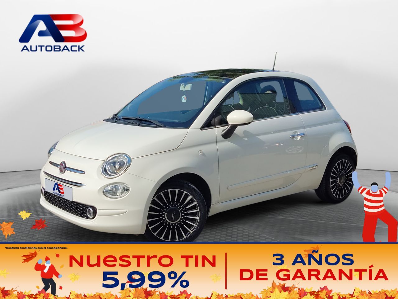 FIAT 500 (1.2 8v 51kW (69CV) Lounge) en Madrid