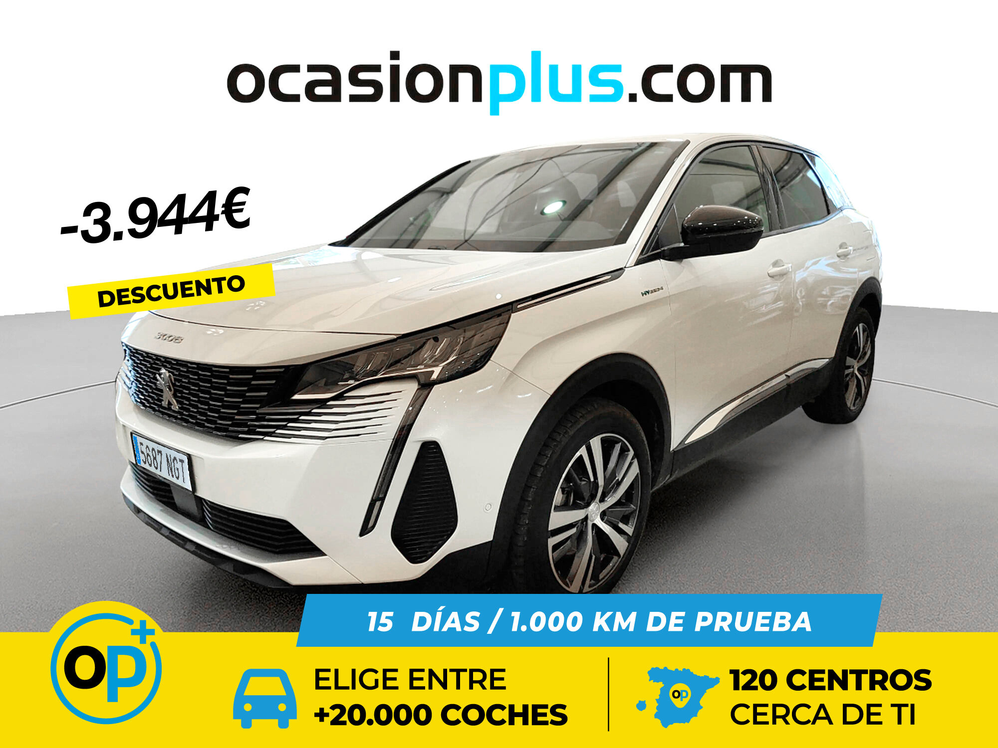 PEUGEOT 3008 (Hybrid 300 Allure Pack e-EAT8 221 kW (300 CV)) en Madrid