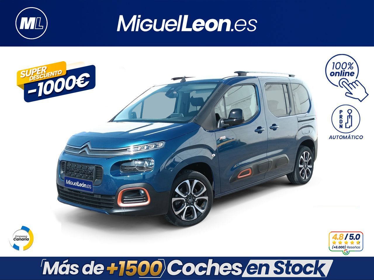 CITROEN Berlingo (Talla XL BlueHDi 130 S&S EAT8 SHINE) en Palmas, Las