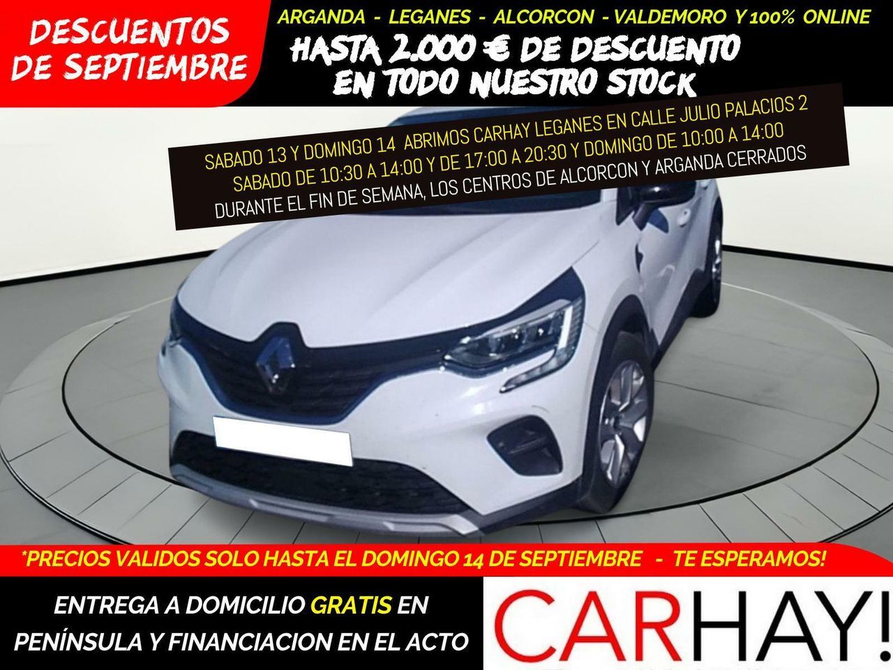 RENAULT Captur (Intens TCe 74kW (100CV) GLP) en Madrid