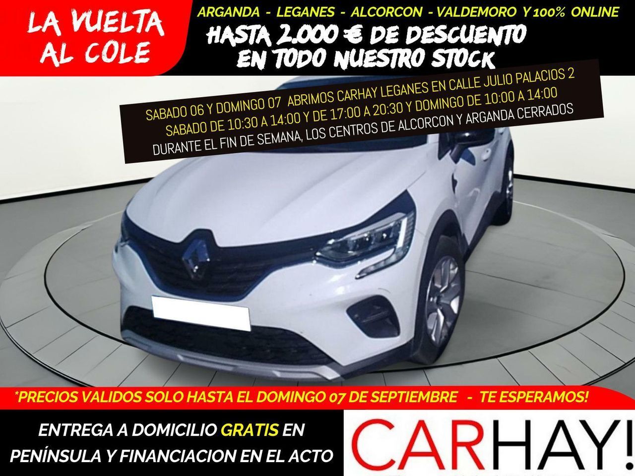 RENAULT Captur (Intens TCe 74kW (100CV) GLP) en Madrid