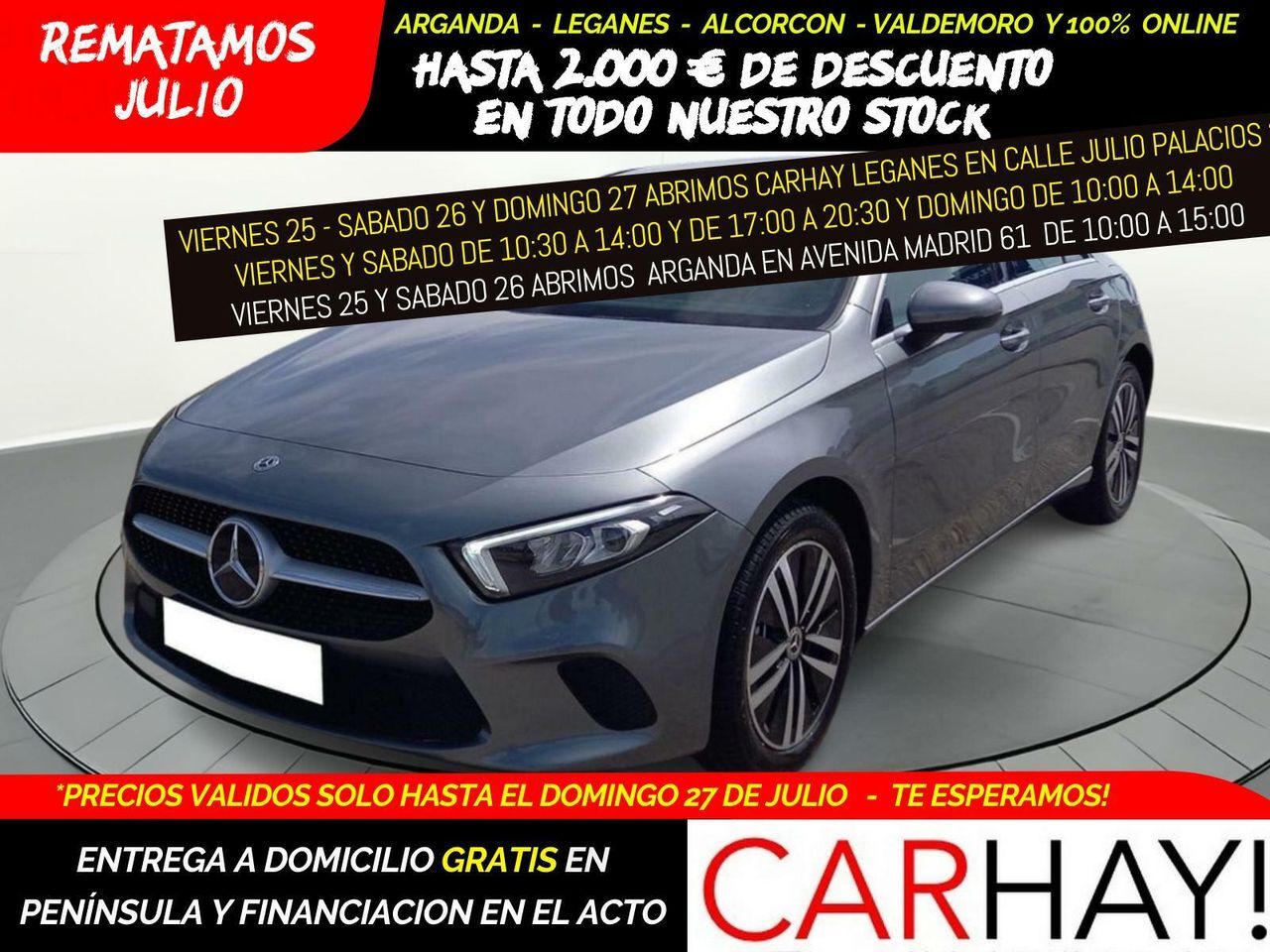 MERCEDES Clase A (250 E (177.086) 1.3 220CV AT8 E6D) en Madrid